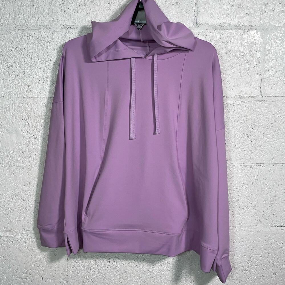 ID Ideology Plus Size Techy Drawstring-Hood Hoodie - Crocus Petal